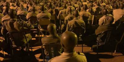 Ciné Droit Libre Bobo:C’est plus  de 1000 élèves sous officiers gendarmes qui ont accueilli le film «Massoud» ce soir au camp Ouezzin Coulibaly